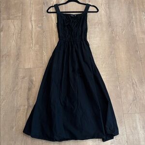 GAP cinched waist smocked waist milkmaid style midi dress cotton